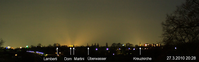 Panorama Münster 27. 3. 2010 - 20:28